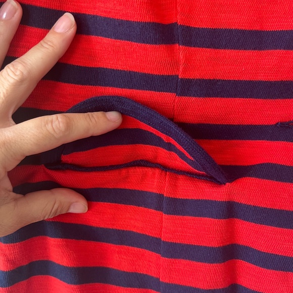 CAbi Sz M Striped Blazer Yacht Club Red Blue Gold Buttons Sweater V Neck Jacket - Picture 5 of 9